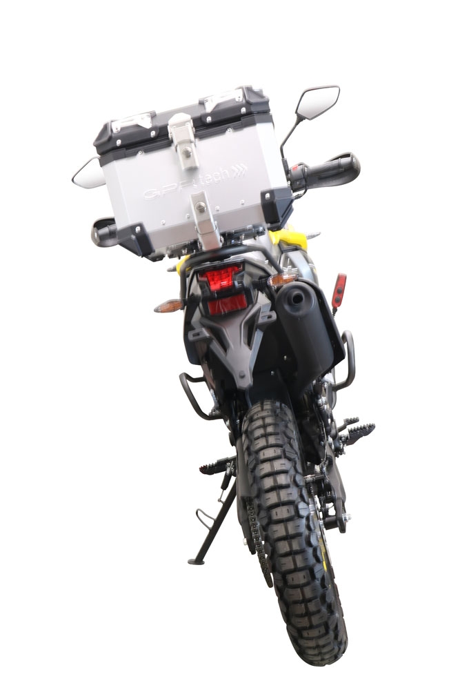 Baúl GPR TECH compatible con  Voge 300Rally 2022/2024 e5 Baúl Alpi-Tech en aluminio color plata con placa específica incluida Capacidad Litros 26