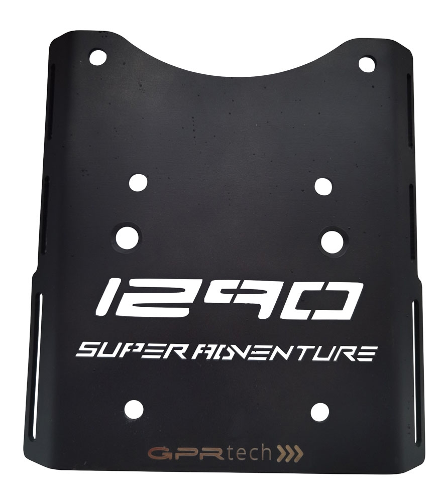 Baúl GPR TECH compatible con  Ktm Adventure 790 2018/2020 e4 Baúl Alpi-Tech en aluminio, color negro con placa específica incluida Capacidad Litros 35