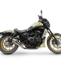 GPR escape compatible con  Honda Cmx 1100 Rebel 2021-2024, Powercone Evo, Escape legal, homologado, silenciador con db killer desmontable y tubo de conexión específico 