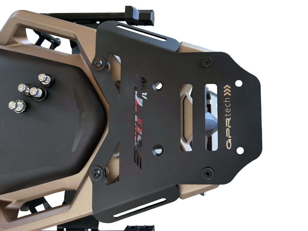 Baúl GPR TECH compatible con  Zontes 350 T1 ADV 2022/2024 e5 Baúl Alpi-Tech en aluminio, color negro con placa específica incluida Capacidad Litros 45