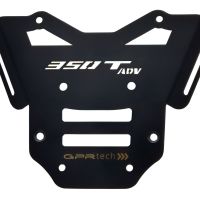 GPR TECH compatible con  Zontes 350 T1 ADV 2022/2024 e5 Placa de fijación específica Top Case ALPITECH 55 LT compatible con portaequipajes original, fabricada en acero inoxidable con 4 puntos de anclaje