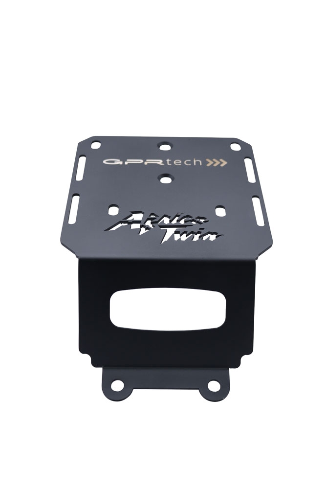 Baúl GPR TECH compatible con  Honda Crf 1000 L Africa Twin Adventure Sport 2018/2020 e4 Baúl Alpi-Tech en aluminio, color negro con placa específica incluida Capacidad Litros 35