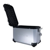 GPR TECH Par de maletas laterales en aluminio sin rack específico, color plata Capacidad 38 LT. + 38 LT. Capacidad 38 LT. + 38 LT.