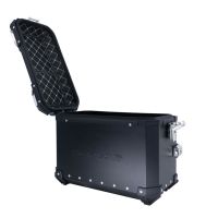 GPR TECH Par de maletas laterales en aluminio sin rack específico, color negro  Capacidad 38 LT. + 38 LT. Capacidad 38 LT. + 38 LT.
