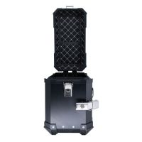 GPR TECH compatible con  Ktm SMT 890 2023/2024 e5 Par de maletas laterales en aluminio con lado derecho contorneado, color negro con portaequipajes específico Capacidad 38 LT. + 32 LT.