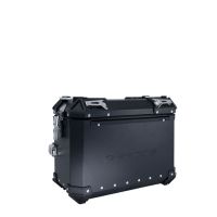 GPR TECH compatible con  Ktm SMT 890 2023/2024 e5 Par de maletas laterales en aluminio con lado derecho contorneado, color negro con portaequipajes específico Capacidad 38 LT. + 32 LT.