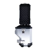 GPR TECH compatible con  Bmw R 1200 Gs 2013/2016 Par de maletas laterales en aluminio con lado derecho contorneado, color plata con portaequipajes específico Capacidad 38 LT. + 32 LT.
