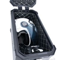 GPR TECH Par de maletas laterales en aluminio sin rack específico, color plata Capacidad 38 LT. + 38 LT. Capacidad 38 LT. + 38 LT.