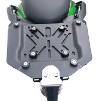 GPR TECH compatible con  Kawasaki Versys 650 2021/2022 e5 Baúl Alpi-Tech en aluminio, color negro con placa específica incluida Capacidad Litros 35