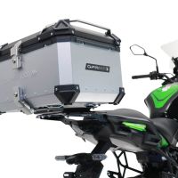 GPR TECH compatible con  Kawasaki Versys 650 2023/2024 e5 plus Baúl Alpi-Tech en aluminio color plata con placa específica incluida Capacidad Litros 45