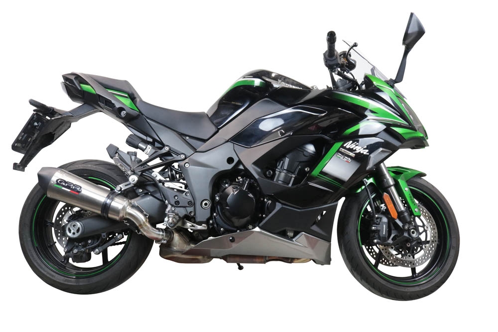 Escape compatible con Kawasaki Ninja 1000 Sx 2021-2024, Gpe Ann. titanium, Escape racing, silenciador con tubo de conexion, articulo sin homologacion 
