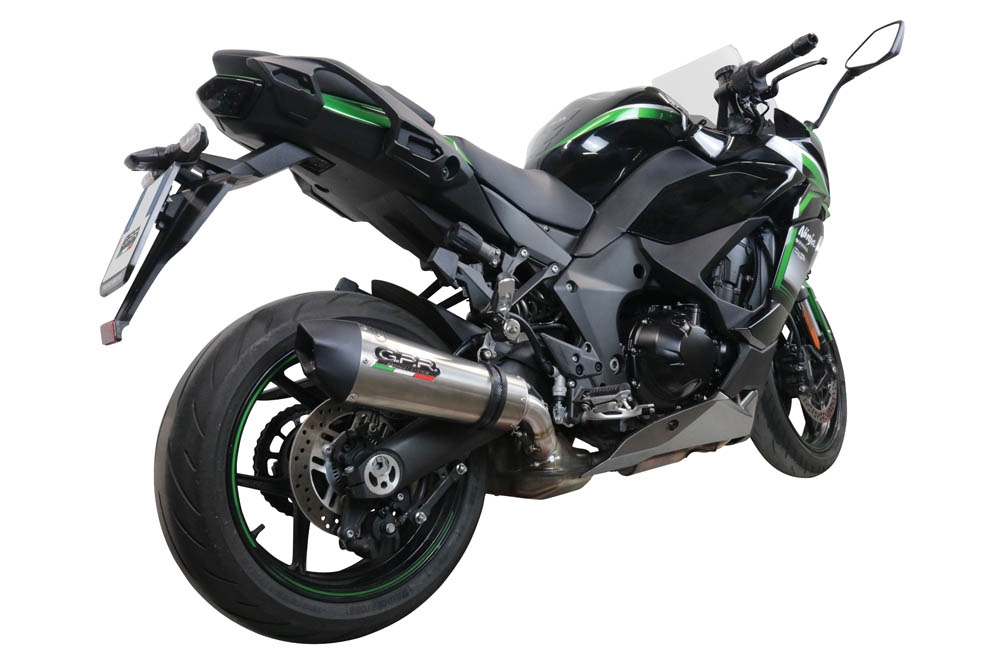 Escape compatible con Kawasaki Ninja 1000 Sx 2021-2024, Gpe Ann. titanium, Escape racing, silenciador con tubo de conexion, articulo sin homologacion 