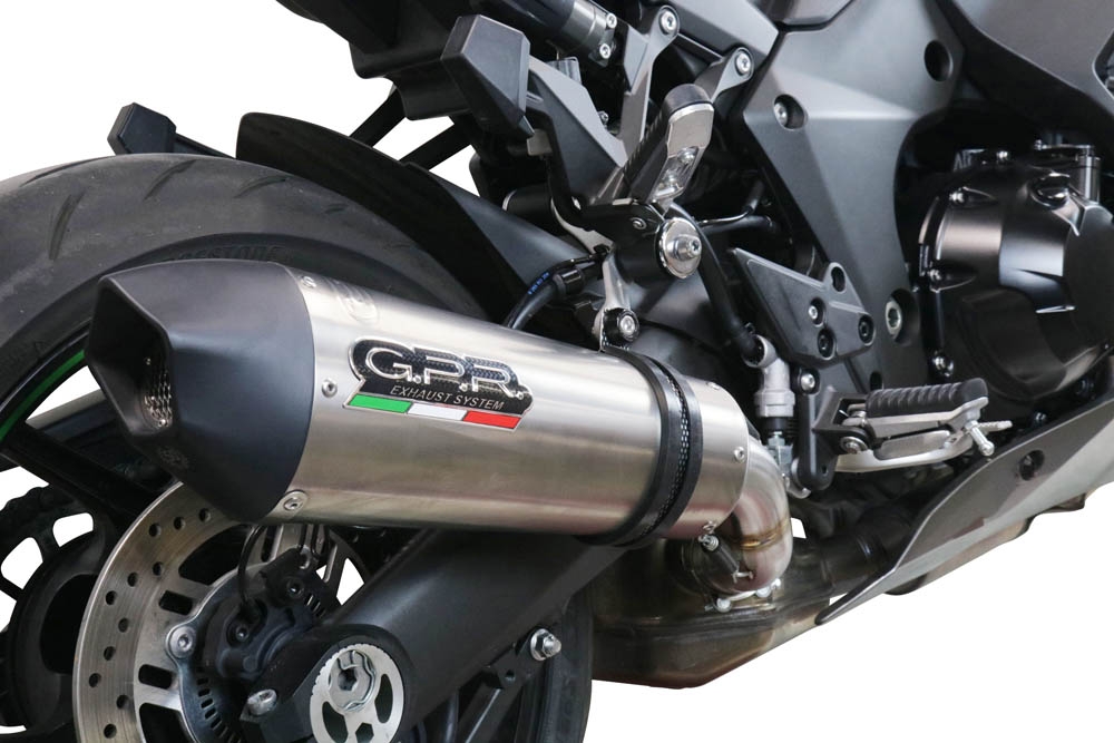 Escape compatible con Kawasaki Ninja 1000 Sx 2021-2024, Gpe Ann. titanium, Escape racing, silenciador con tubo de conexion, articulo sin homologacion 