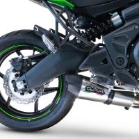 Escape compatible con Kawasaki Versys 650 2021-2022, Gpe Ann. Titanium, Escape completo, no legal para países de la UE, con db killer extraíble 