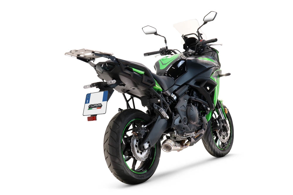 GPR escape compatible con  Kawasaki Versys 650 2021-2022, Powercone Evo, Escape completo racing, incluyendo colector y db killer desmontable, sin homologación 