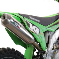 Escape compatible con Kawasaki KX 250 X 2021-2022, Pentacross Inox, Escape racing, silenciador con tubo de conexión específica y db killer extraíble 