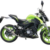 Escape compatible con Keeway Rkf 125 2018-2020, Deeptone Inox, Escape completo, no legal para países de la UE, con db killer extraíble 