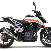 Escape compatible con Ktm Duke 250 2021-2023, GP Evo4 Titanium, Escape legal, homologado, silenciador con db killer desmontable y tubo de conexión específico 