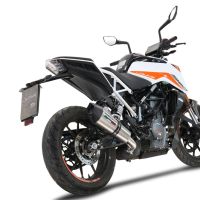 Escape compatible con Ktm Duke 250 2021-2023, GP Evo4 Titanium, Escape legal, homologado, silenciador con db killer desmontable y tubo de conexión específico 