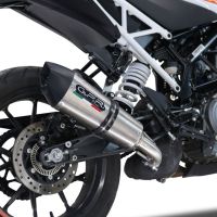 Escape compatible con Ktm Duke 250 2021-2023, GP Evo4 Titanium, Escape legal, homologado, silenciador con db killer desmontable y tubo de conexión específico 