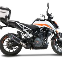 Baúl GPR TECH compatible con  Ktm Duke 125 2017/2020 e4 Baúl Alpi-Tech en aluminio color plata, incluye portaequipajes específico de aluminio y placa especifica de acero. Capacidad Litros 26