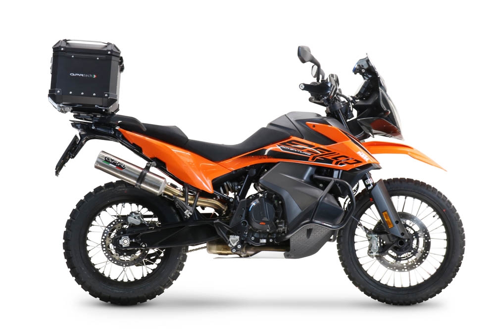 Baúl GPR TECH compatible con  Ktm Adventure 790 2018/2020 e4 Baúl Alpi-Tech en aluminio, color negro con placa específica incluida Capacidad Litros 35