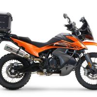 Baúl GPR TECH compatible con  Ktm Adventure 790 2018/2020 e4 Baúl Alpi-Tech en aluminio, color negro con placa específica incluida Capacidad Litros 35