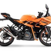Escape compatible con Ktm Rc 390 2022-2024, Deeptone Inox, Escape legal, homologado, silenciador con db killer desmontable y tubo de conexión específico 