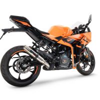 Escape compatible con Ktm Rc 390 2022-2024, Deeptone Inox, Escape legal, homologado, silenciador con db killer desmontable y tubo de conexión específico 