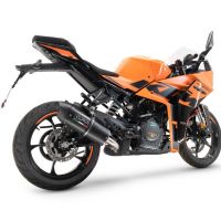 Escape compatible con Ktm Rc 125 2021-2024, Furore Evo4 Nero, Escape legal, homologado, silenciador con db killer desmontable y tubo de conexión específico 