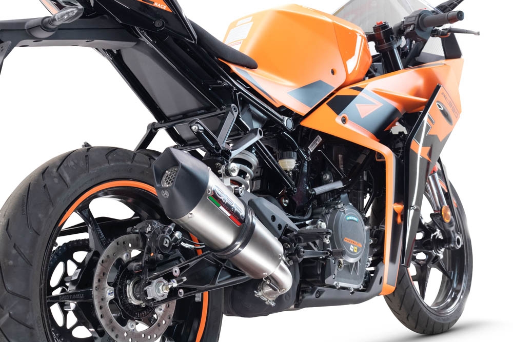 Escape compatible con Ktm Rc 390 2022-2024, M3 Inox , Escape legal, homologado, silenciador con db killer desmontable y tubo de conexión específico 