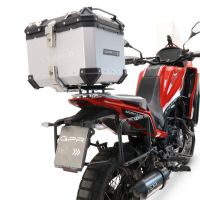 GPR TECH compatible con  Moto Morini X-CAPE 650 2021/2024 e5 Baúl Alpi-Tech en aluminio color plata con placa específica incluida Capacidad Litros 45