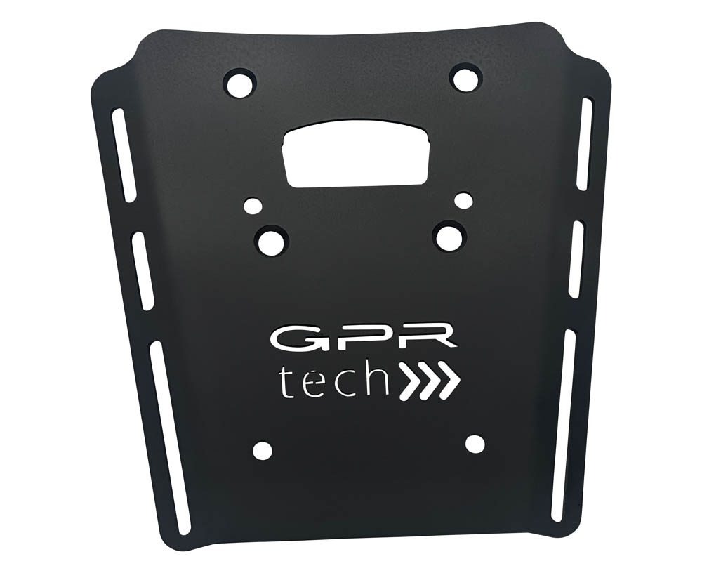 GPR TECH compatible con  Moto Morini X-CAPE 650 2021/2024 e5 Baúl Alpi-Tech en aluminio, color negro con placa específica incluida Capacidad Litros 45