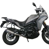Escape compatible con Moto Morini X-CAPE 650 2021-2024, Gpe Ann. titanium, Sistema de escape medio lleno, incluido db killer extraíble y tubo de conexión 