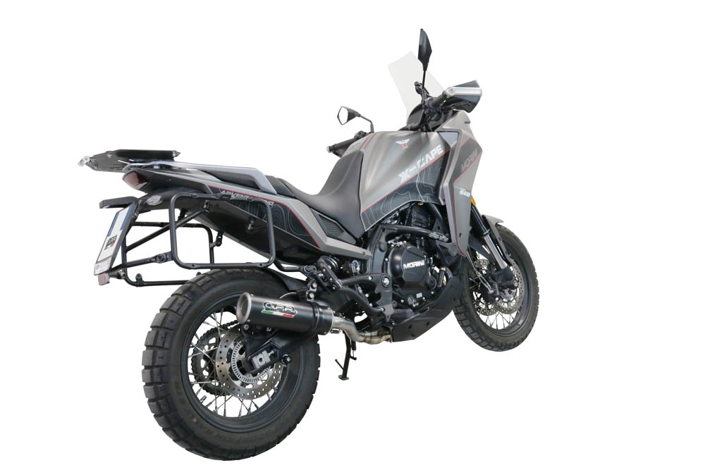GPR escape compatible con  Moto Morini X-CAPE 650 2021-2024, M3 Black Titanium, Escape semi-completo homologado, con db killer extraible y catalizador 