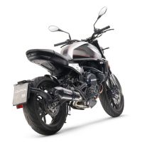 Escape compatible con Moto Morini Seiemmezzo Str 2022-2024, Gpe Ann. Poppy, Sistema de escape medio lleno, incluido db killer extraíble y tubo de conexión 