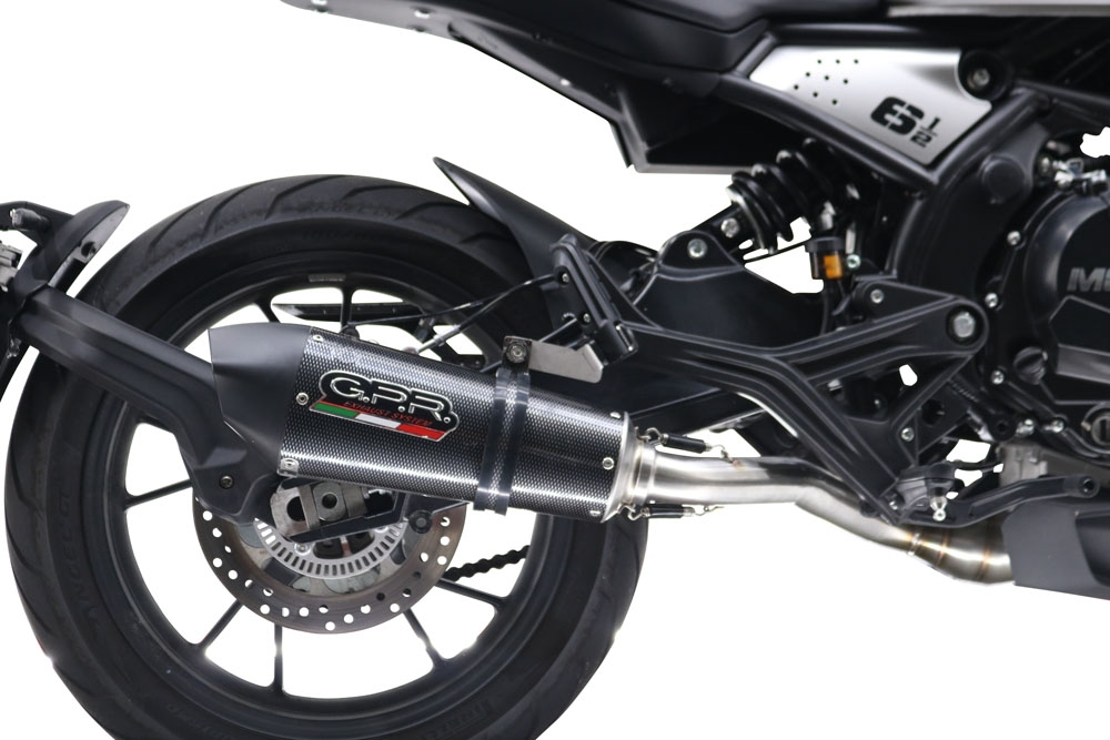 Escape compatible con Moto Morini Seiemmezzo Str 2022-2024, Gpe Ann. Poppy, Sistema de escape medio lleno, incluido db killer extraíble y tubo de conexión 