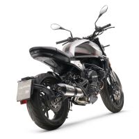 Escape compatible con Moto Morini Seiemmezzo Str 2022-2024, Gpe Ann. titanium, Sistema de escape medio lleno, incluido db killer extraíble y tubo de conexión 