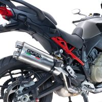 Escape compatible con Ducati Multistrada V4 Rally 2023-2024, Dual Inox, Escape legal, homologado, silenciador con db killer desmontable y tubo de conexión específico 