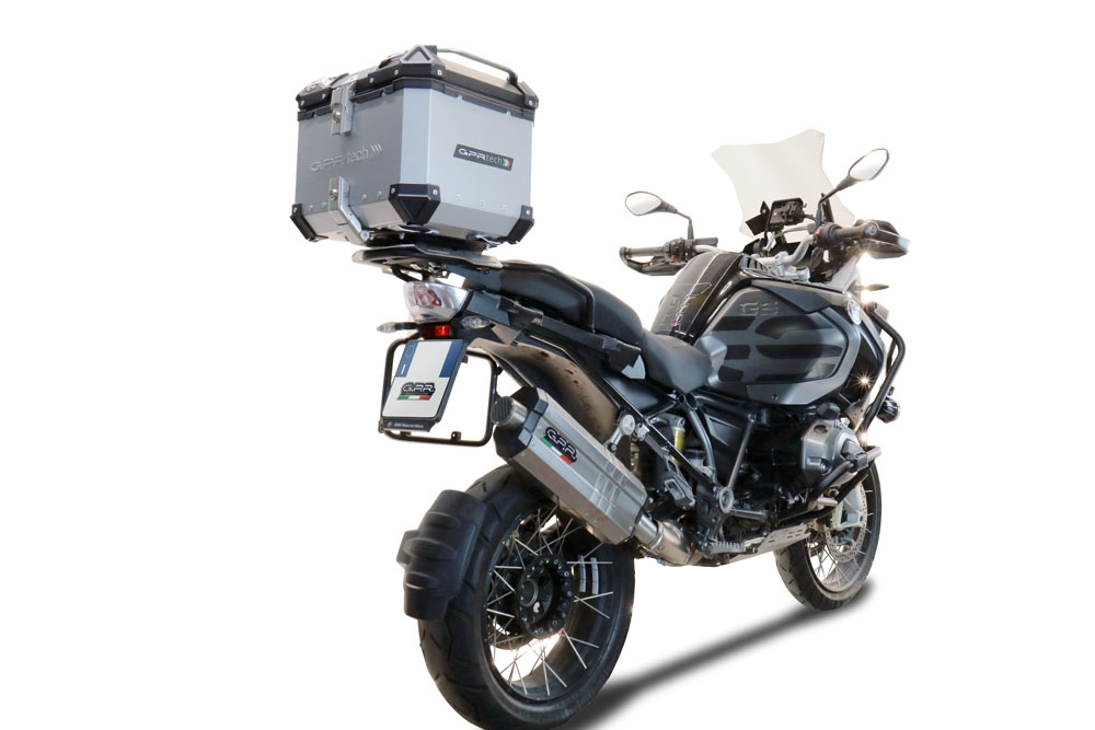 Baúl GPR TECH compatible con  Bmw R 1250 Gs Adventure 2021/2024 e5 Baúl Alpi-Tech en aluminio color plata con placa específica incluida Capacidad Litros 45