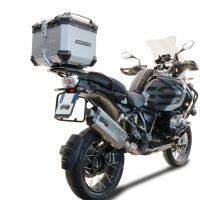 Baúl GPR TECH compatible con  Bmw F 850 Gs Adventure 2021/2023 e5 Baúl Alpi-Tech en aluminio color plata con placa específica incluida Capacidad Litros 35