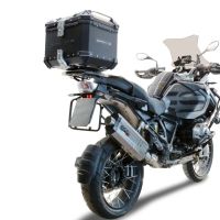 Baúl GPR TECH compatible con  Bmw R 1250 Gs Adventure 2021/2024 e5 Baúl Alpi-Tech en aluminio, color negro con placa específica incluida Capacidad Litros 35