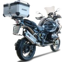 Baúl GPR TECH compatible con  Bmw R 1200 Gs Adventure 2014/2016 e3 Baúl Alpi-Tech en aluminio color plata con placa específica incluida Capacidad Litros 55