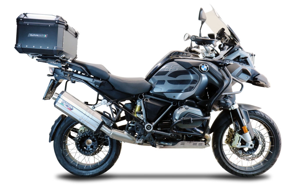Baúl GPR TECH compatible con  Bmw R 1250 Gs Adventure 2021/2024 e5 Baúl Alpi-Tech en aluminio, color negro con placa específica incluida Capacidad Litros 45