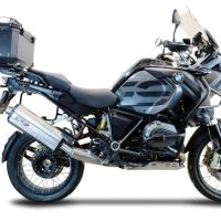 Baúl GPR TECH compatible con  Bmw R 1250 Gs Adventure 2019/2020 e4 Baúl Alpi-Tech en aluminio, color negro con placa específica incluida Capacidad Litros 55