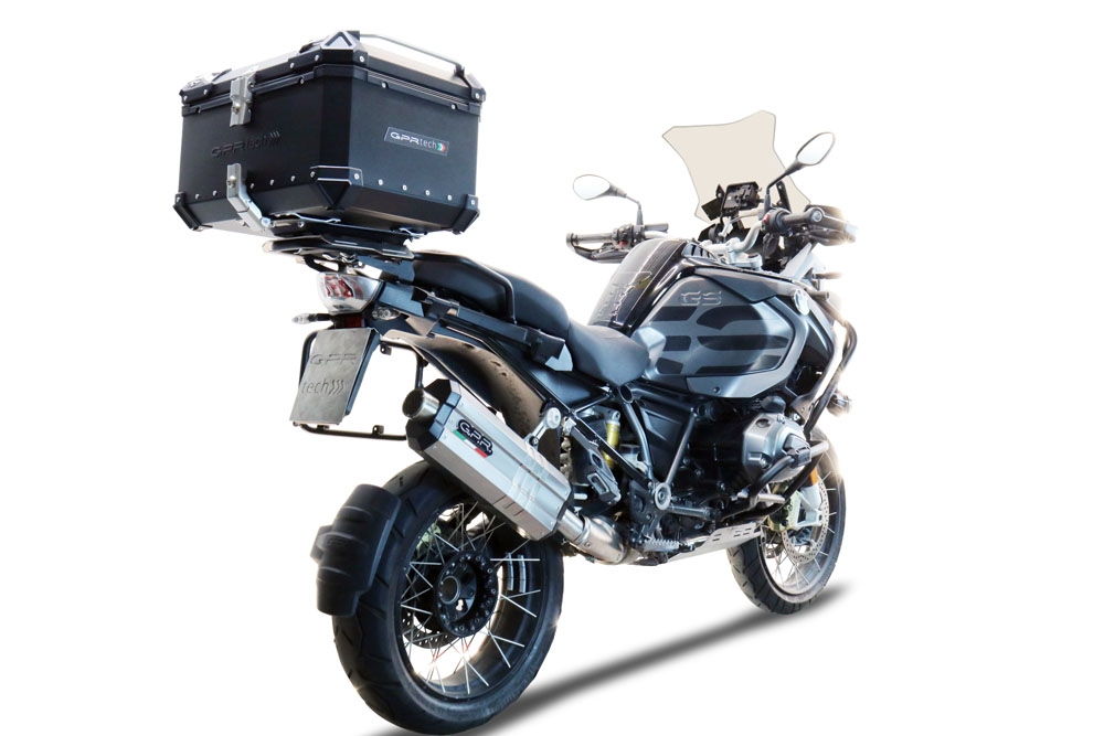 Baúl GPR TECH compatible con  Bmw R 1250 Gs Adventure 2019/2020 e4 Baúl Alpi-Tech en aluminio, color negro con placa específica incluida Capacidad Litros 55