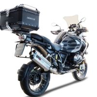 Baúl GPR TECH compatible con  Bmw R 1250 Gs Adventure 2019/2020 e4 Baúl Alpi-Tech en aluminio, color negro con placa específica incluida Capacidad Litros 55