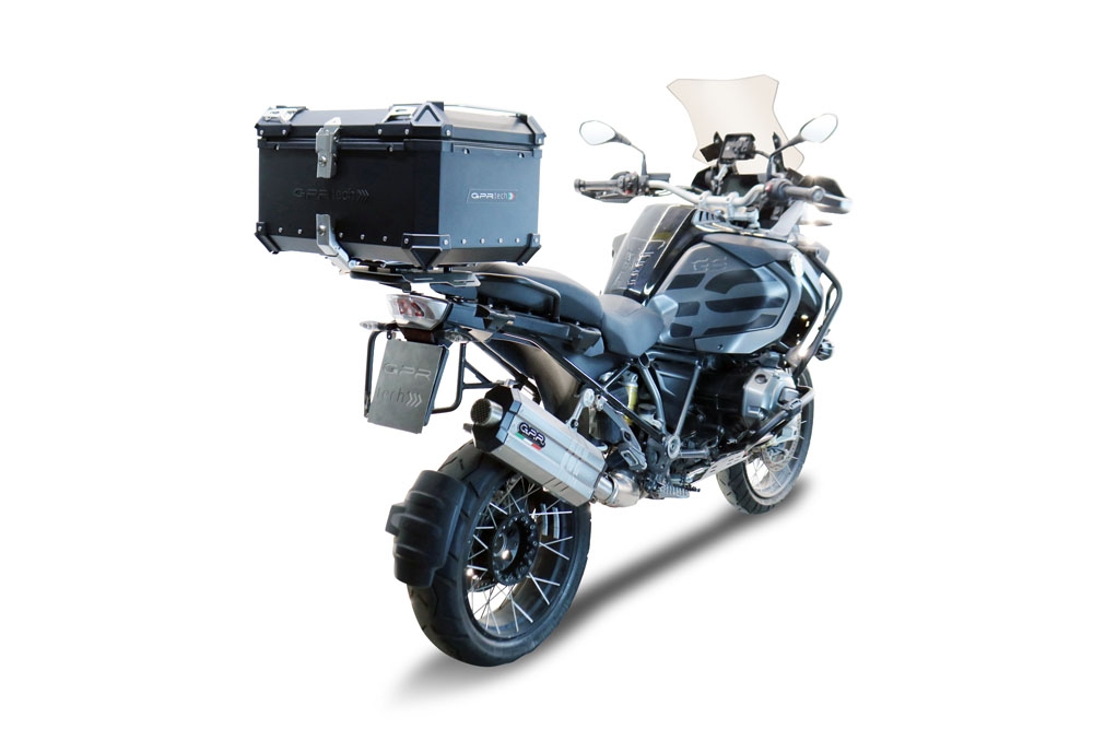 Baúl GPR TECH compatible con  Bmw F 850 Gs Adventure 2021/2023 e5 Baúl Alpi-Tech en aluminio, color negro con placa específica incluida Capacidad Litros 55