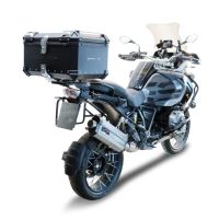 Baúl GPR TECH compatible con  Bmw F 850 Gs Adventure 2021/2023 e5 Baúl Alpi-Tech en aluminio, color negro con placa específica incluida Capacidad Litros 55