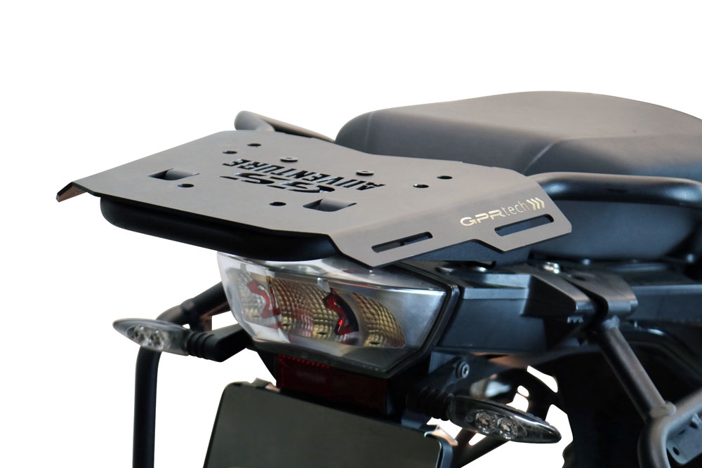 Baúl GPR TECH compatible con  Bmw R 1250 Gs Adventure 2021/2024 e5 Baúl Alpi-Tech en aluminio color plata con placa específica incluida Capacidad Litros 45